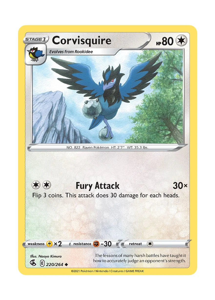 220/264 Corvisquire / Stage 1 / Uncommon (Fusion Strike) English card
