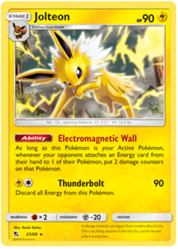 jolteon rare card 23/68 (Rare) (Hidden Fates) Pokémon (English) – Cham Gaming IMPORTANT NOTES A Holographic History Of Style:Ship Sealed trainer pokemon partnerships