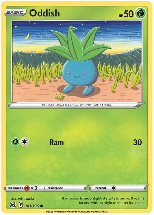 001/196 Oddish (Lost Origin) Pokemon card (English)