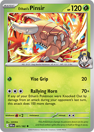 001/182 Ethan's Pinsir - Destined Rivals - Pokémon card (English)