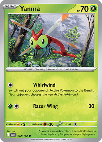 002/182 Yanma - Destined Rivals - Pokémon card (English