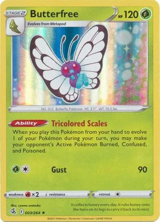 003/264 Butterfree / Stage 2 / Rare/Holo (Fusion Strike) English Card