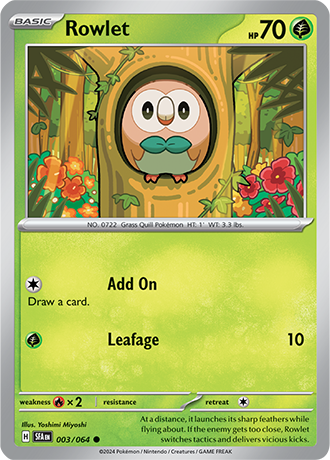 003/064 Rowlet - Shrouded Fable - Pokemon card (English)