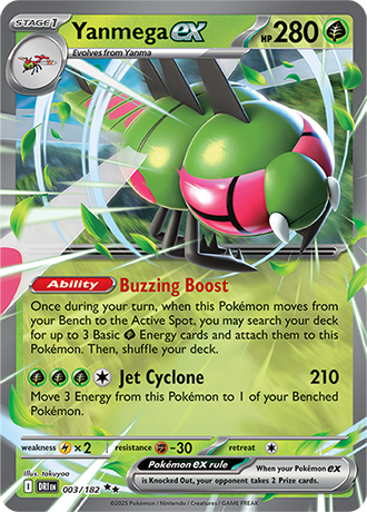 003/182 Yanmega EX - Destined Rivals - Pokémon card (English)