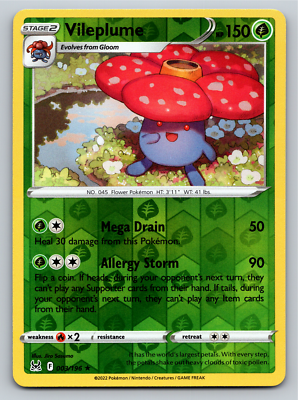 003/196 Vileplume (Reverse Holo) (Lost Origin) Pokemon card (English)