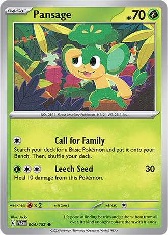 004/182 Pansage  - Paradox Rift - Pokémon card (English)