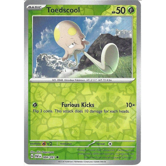 004/091 Toedscool (Reverse holo) - Paldean Fates - Pokémon card (English)