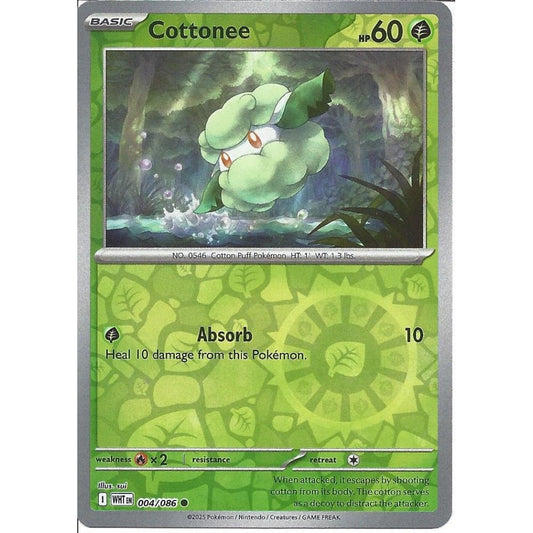 004/086 Cottonee (Reverse Holo) (White Flare) Pokemon card (English)