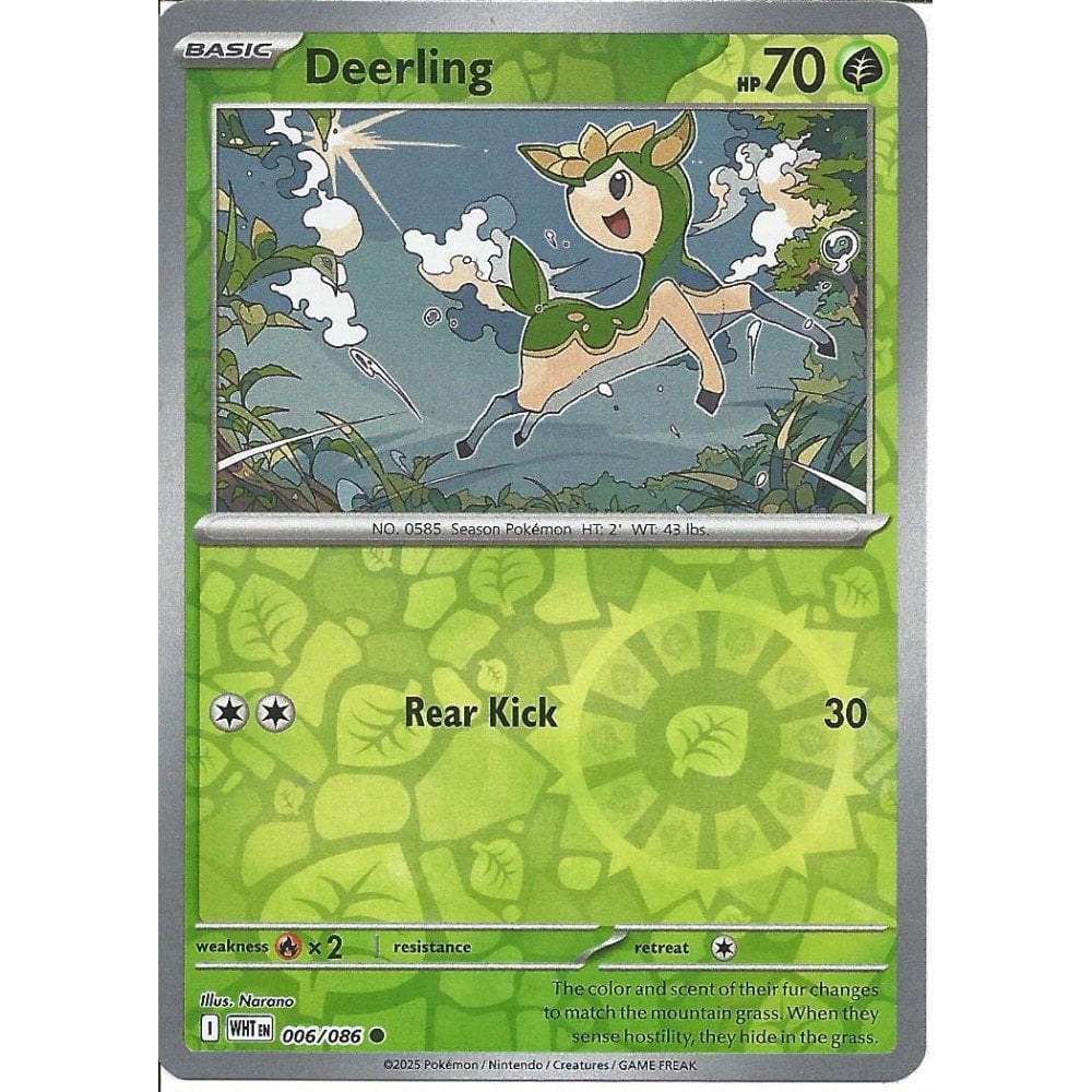 006/086 Deerling (Reverse Holo) (White Flare) Pokemon card (English)
