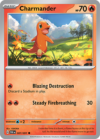 007/091 Charmander - Paldean Fates - Pokémon card (English)