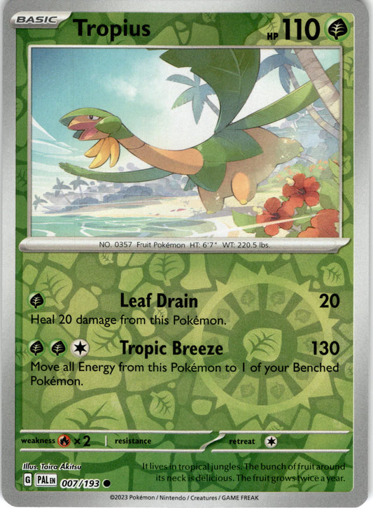 007/193 Tropius Reverse holo - Paldea Evolved - Pokémon card (English)