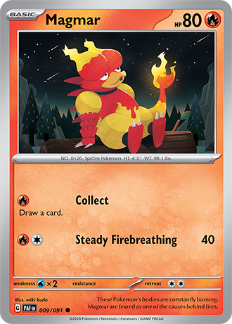 009/091 Magmar - Paldean Fates - Pokémon card (English)