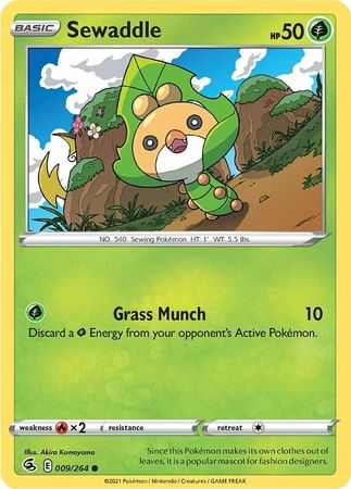 009/264 Sewaddle / Basic / Common (Fusion Strike) English card