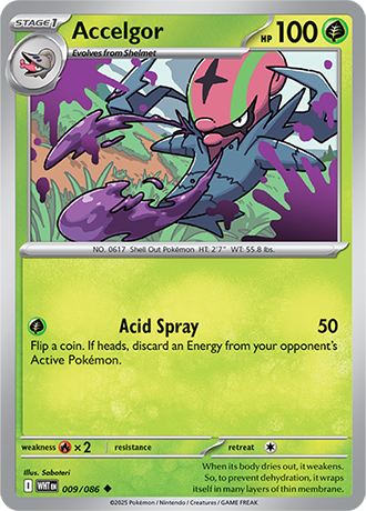 009/086 Accelgor (White Flare) Pokemon card (English)