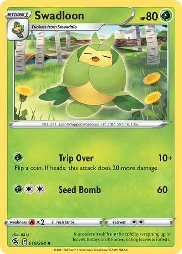 010/264 Swadloon / Stage 1 / Uncommon (Fusion Strike) English card