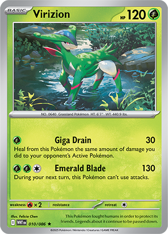 010/086 Virizion (Holo) (White Flare) Pokemon card (English)