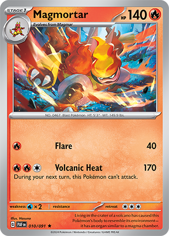 010/091 Magmortar (Holo) - Paldean Fates - Pokémon card (English)