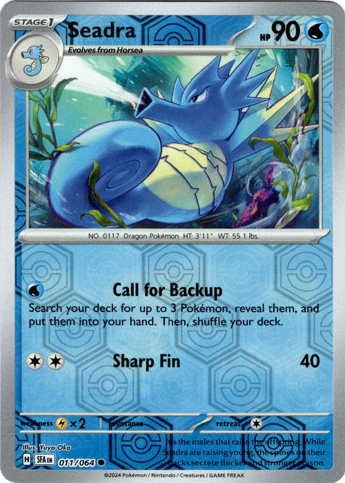 011/064 Seadra (Reverse Holo) - Shrouded Fable - Pokemon card (English)