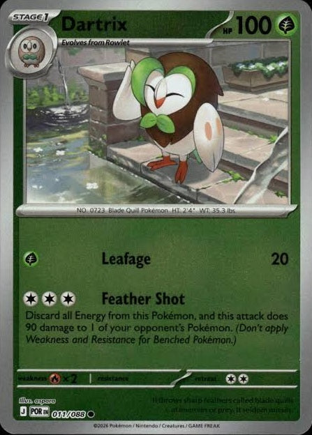 011/088 Dartrix (Reverse Holo) (Perfect Order) Pokémon card (English)