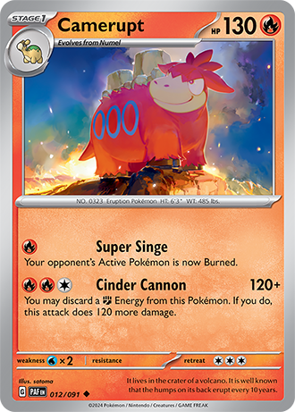 012/091 Camerupt - Paldean Fates - Pokémon card (English)