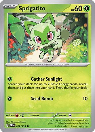 012/193 Sprigatito - Paldea Evolved - Pokémon card (English)