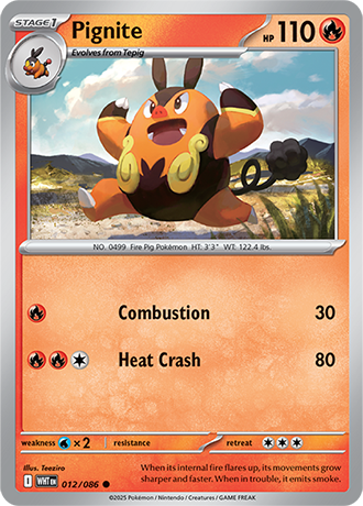 012/086 Pignite (White Flare) Pokemon card (English)