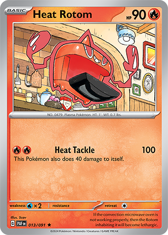 013/091 Heat Rotom (Holo) - Paldean Fates - Pokémon card (English)