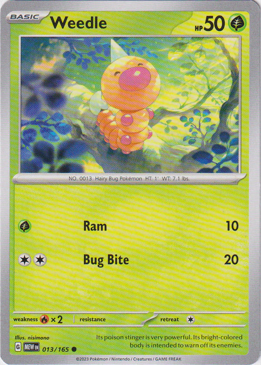 013/165 Weedle - Pokémon 151 - Pokémon card (English)