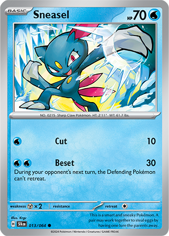 013/064 Sneasel - Shrouded Fable - Pokemon card (English)