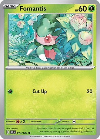 013/182 Fomantis - Destined Rivals - Pokémon card (English)