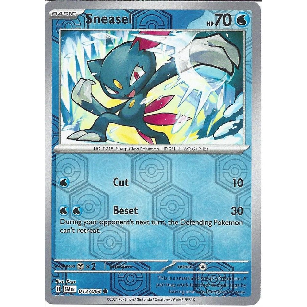 013/064 Sneasel (Reverse Holo) - Shrouded Fable - Pokemon card (English)
