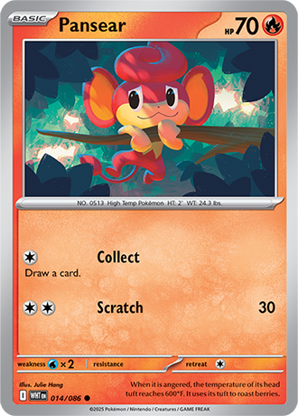 014/086 Pansear (White Flare) Pokemon card (English)