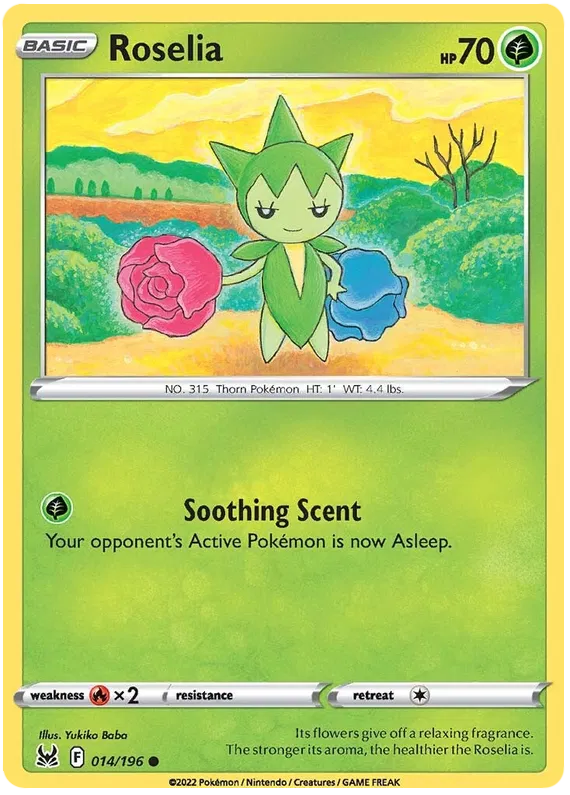 014/196 Roselia (Lost Origin) Pokemon card (English)