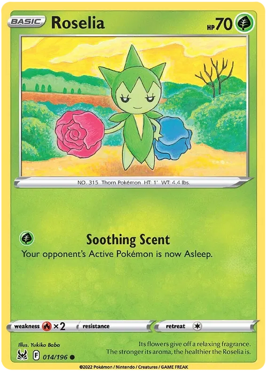 014/196 Roselia (Lost Origin) Pokemon card (English)