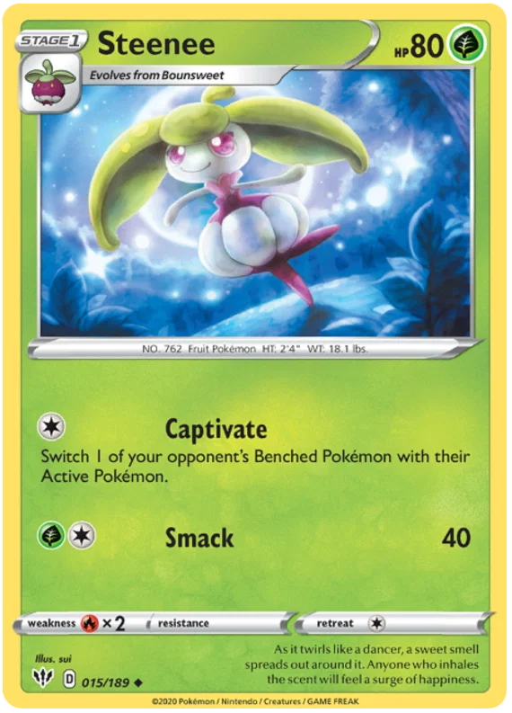 015/189 Steenee (Darkness Ablaze) Pokemon card (English)