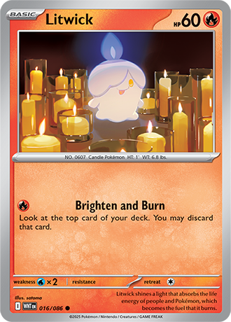 016/086 Litwick (White Flare) Pokemon card (English)