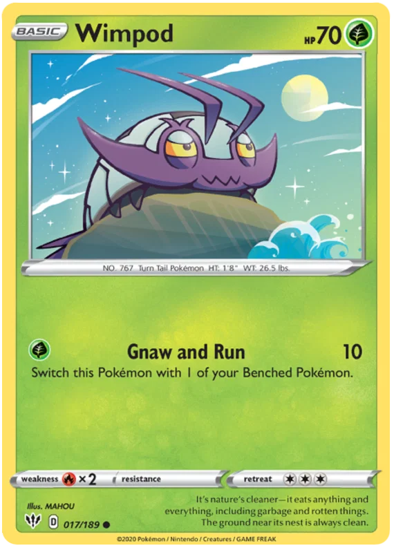 017/189 Wimpod (Darkness Ablaze) Pokemon card (English)