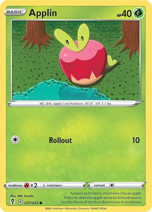 017/203 Applin / Basic / Common (Evolving Skies) English card
