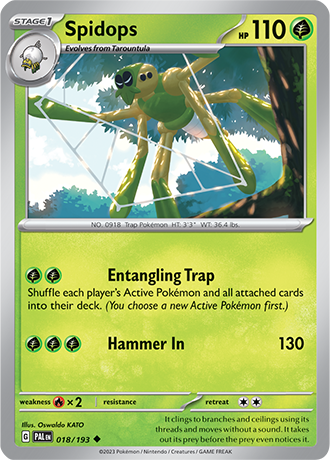 018/193 Spidops / Stage 1 / Uncommon (Paldea Evolved) English card