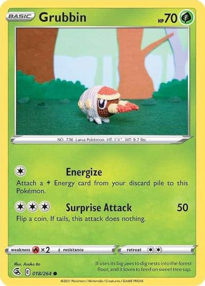 018/264 Grubbin / Basic / Common (Fusion Strike) English card