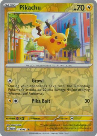 018/091 Pikachu (Reverse holo) - Paldean Fates - Pokémon card (English)