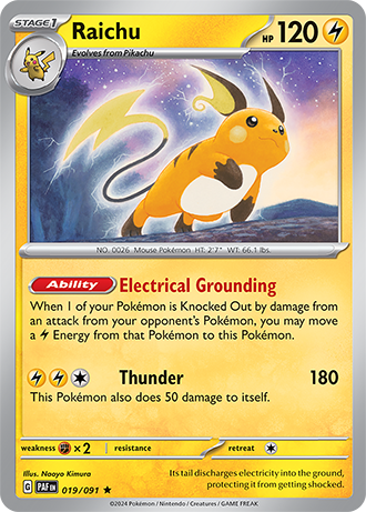 019/091 Raichu (Holo) - Paldean Fates - Pokémon card (English)