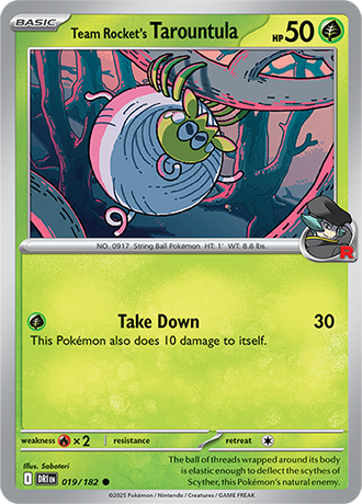 019/182 Team Rocket's Tarountula - Destined Rivals - Pokémon card (English)