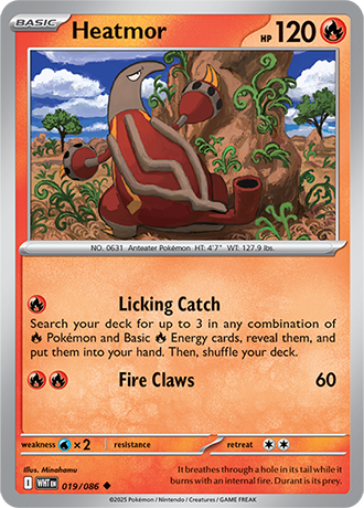 019/086 Heatmor (White Flare) Pokemon card (English)