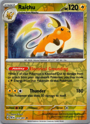 019/091 Raichu (Reverse Holo) - Paldean Fates - Pokémon card (English)