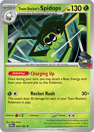 020/182 Team Rocket's Spidops (Holo) - Destined Rivals - Pokémon card (English)