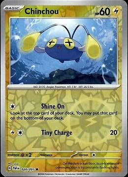 020/091 Chinchou (Reverse Holo) - Paldean Fates - Pokémon card (English)