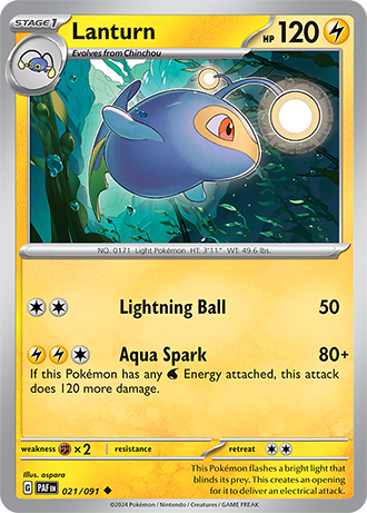 021/091 Lanturn - Paldean Fates - Pokémon card (English)