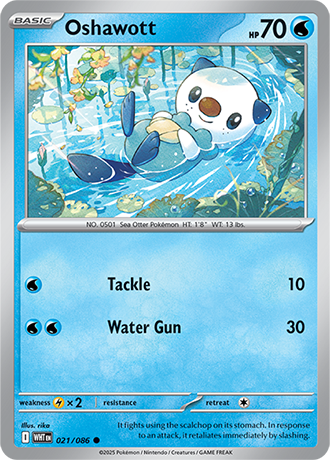 021/086 Oshawott (White Flare) Pokemon card (English)