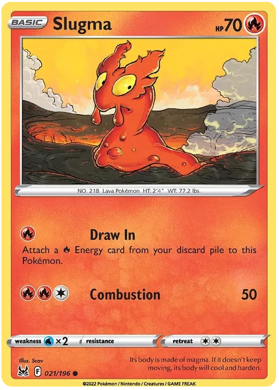 021/196 Slugma (Lost Origin) Pokemon card (English)